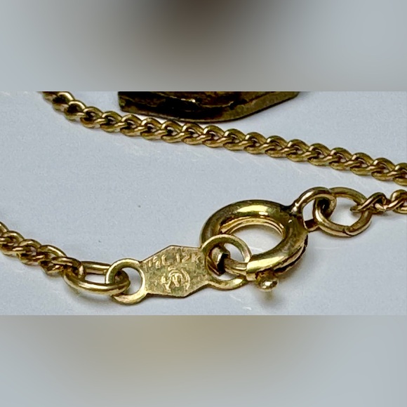Vintage Atlas 12K GP Chain, with Antique 1920s Intercast CJ Hammer Charm #1063 - Picture 10 of 11